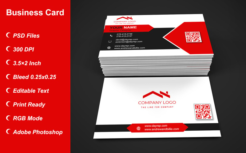 Visiting Card Template with Customizable Designs - 365 Corporate Identity