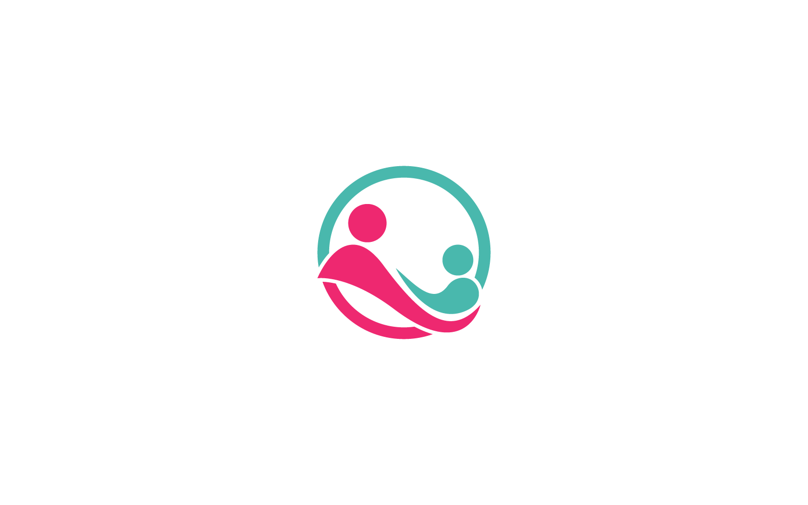 Adoption Community, network and social logo vector flat design