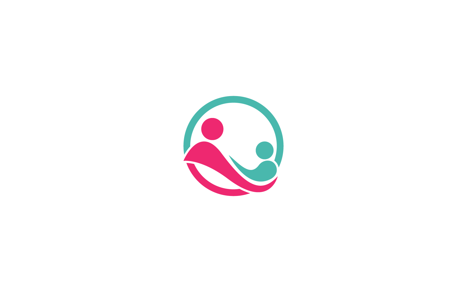 Adoption Community, Netzwerk und soziales Logo, Vektor-Flachdesign