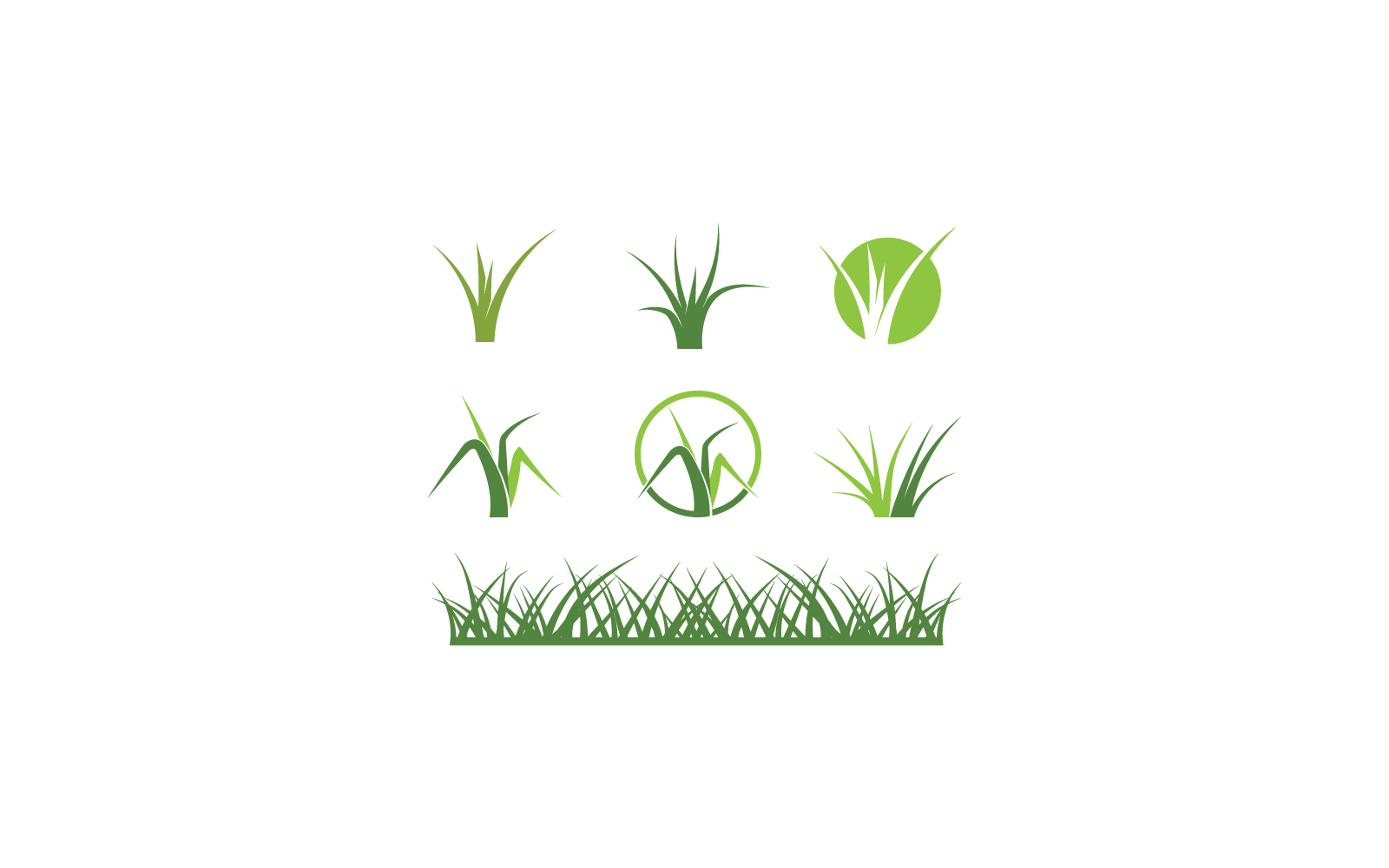 Design der Vektorvorlage für das Logo des Naturgrassymbols