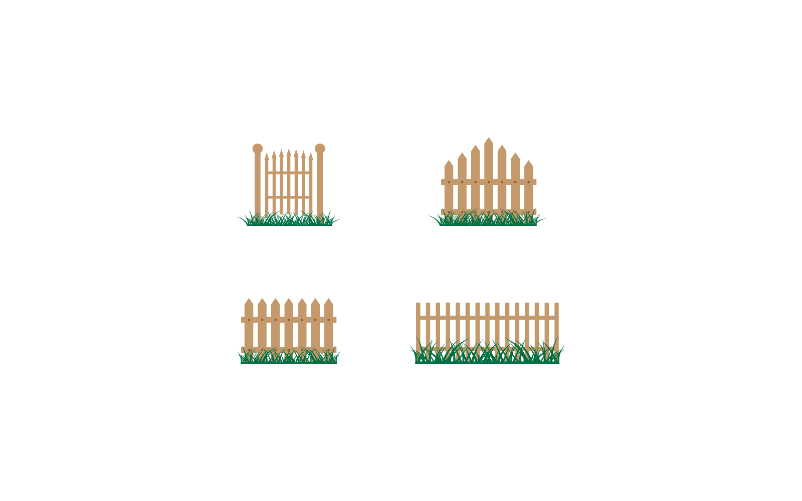 Fence logo icon vector flat design template Logo Template