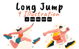 9 Long Jump Sport Illustration