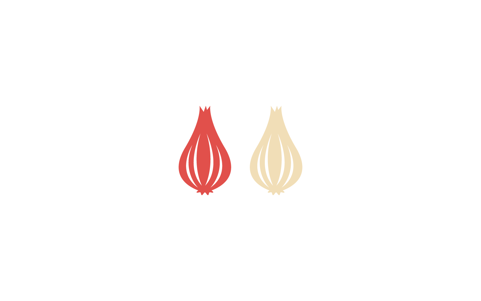 Ikona logo ilustracji czosnku płaski projekt
