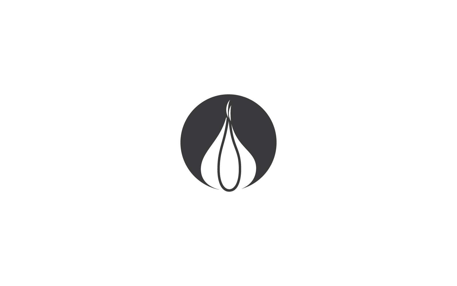 Ikona projektu czosnku wektor szablon ilustracja