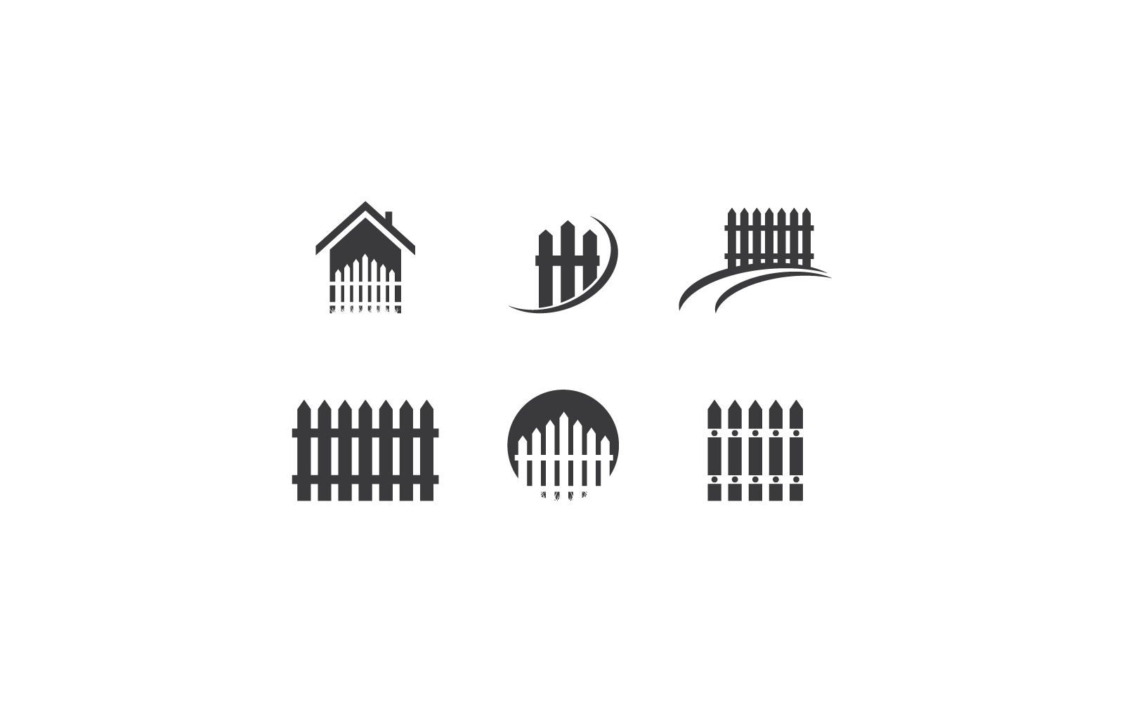 Ilustración de logotipo de valla de diseño plano