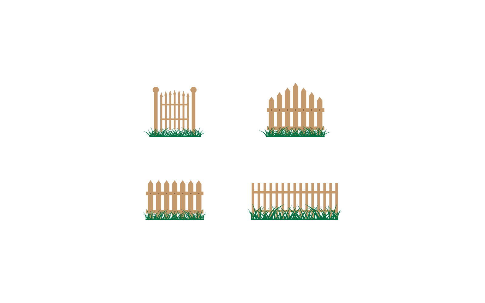 Modello di design piatto vettoriale dell&amp;#39;icona del logo della recinzione
