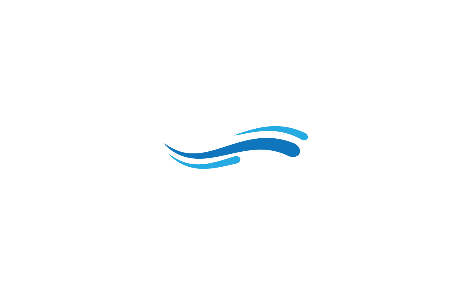 Modello di progettazione vettoriale dell&amp;#39;icona del logo dell&amp;#39;onda d&amp;#39;acqua