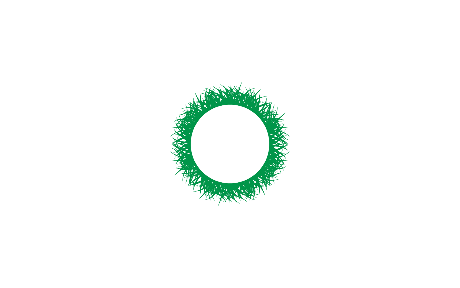 Natural Grass ilustrationvector logo flat design Logo Template