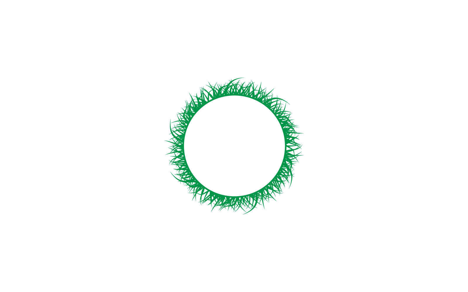 Naturalna trawa logo ikona wektor płaski projekt