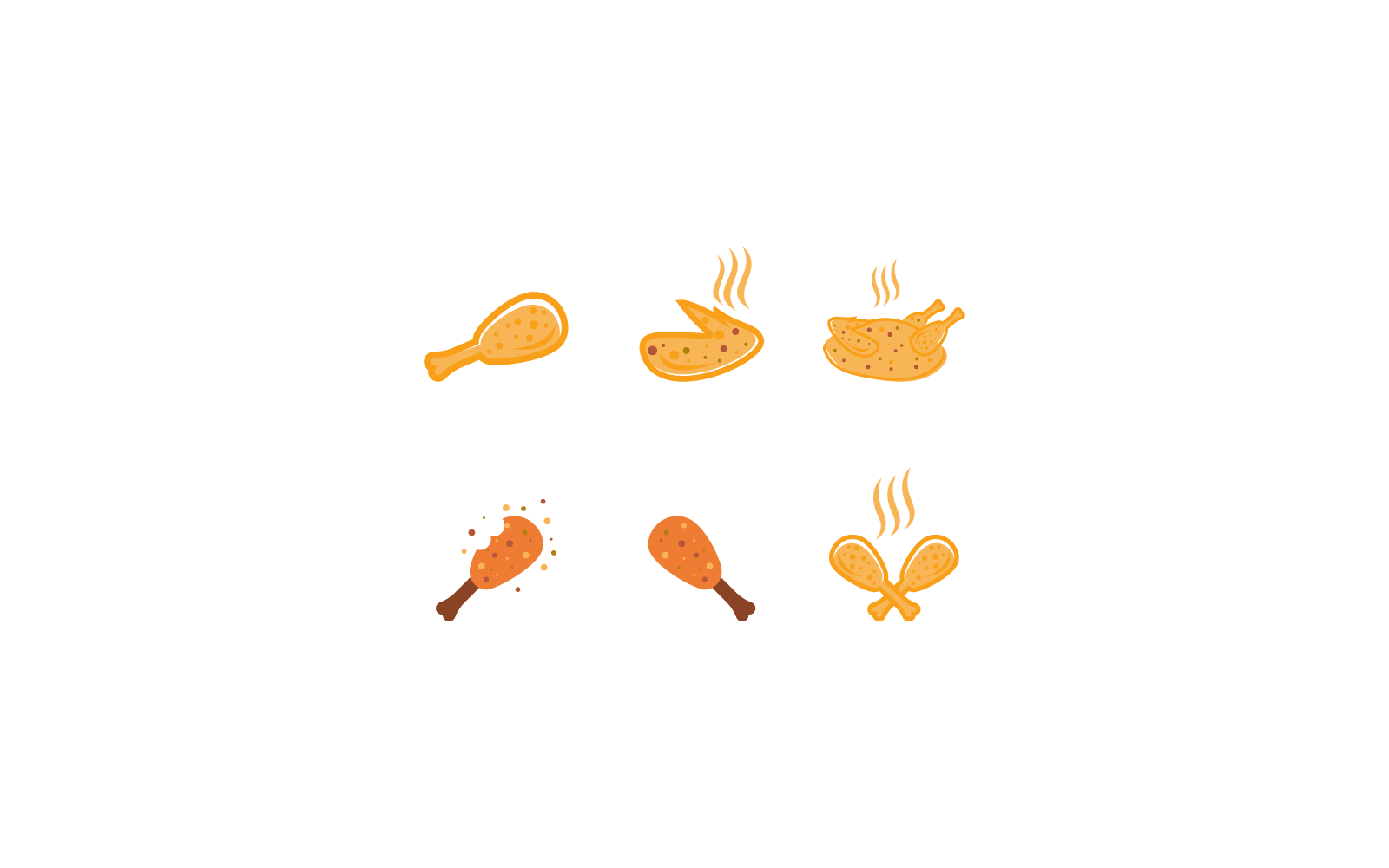 Vectorillustratie van een pictogram voor een gefrituurde kip