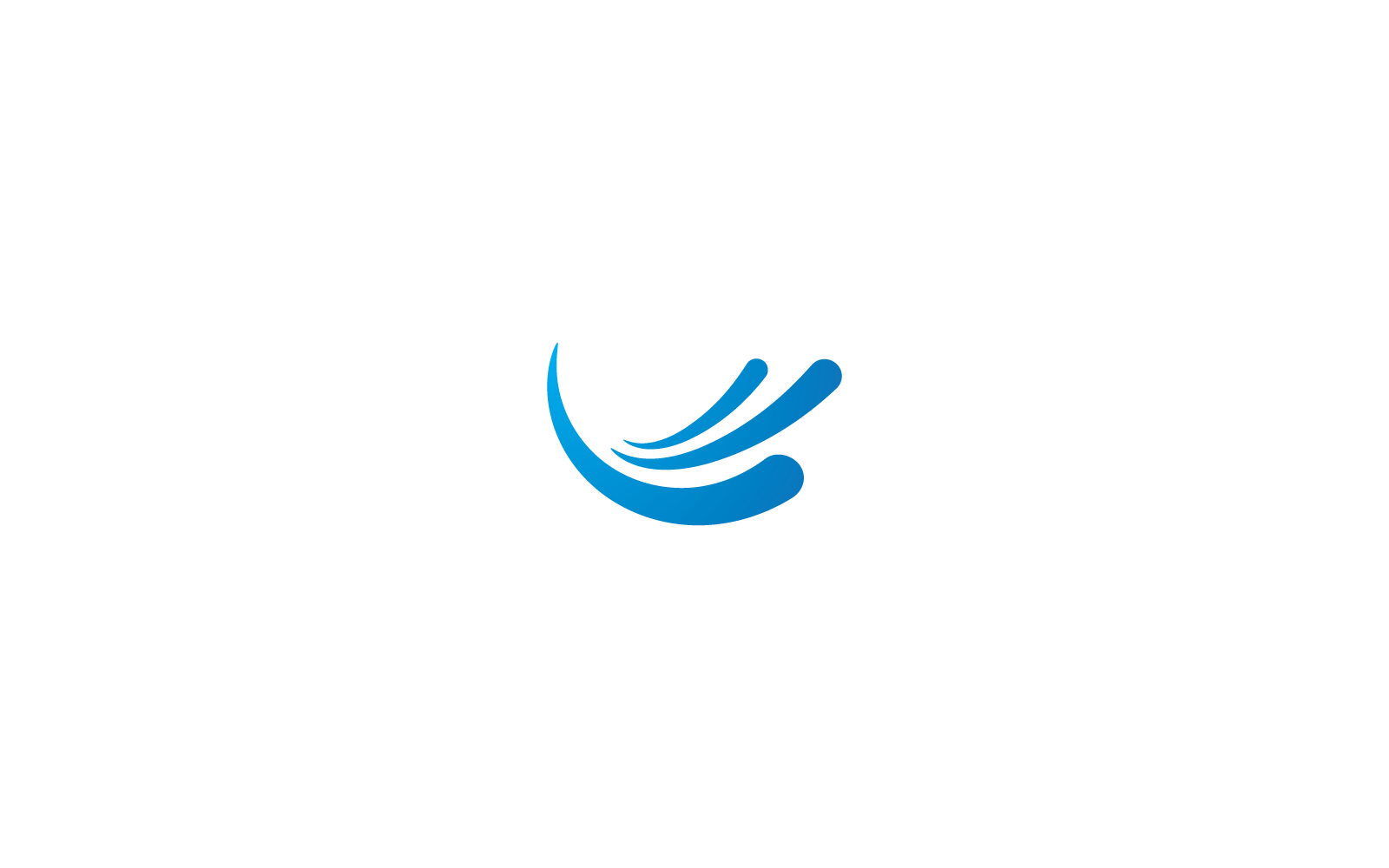 Water wave illustration Logo flat design vector