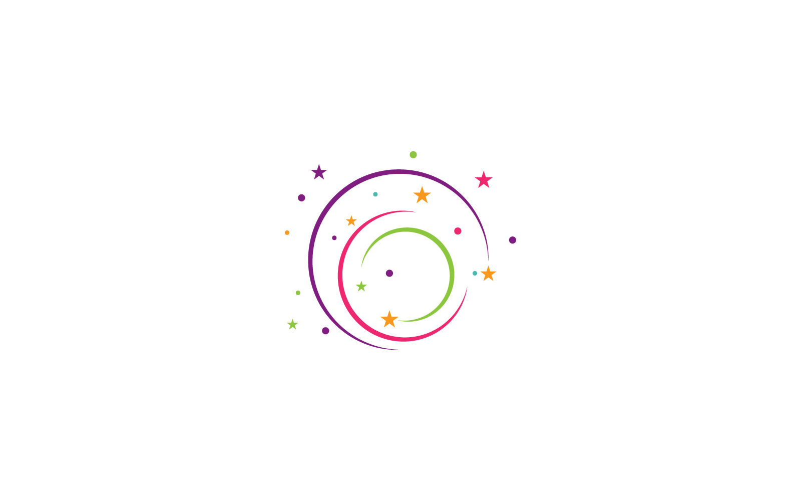 Circle magic swirl design logo vector illustration