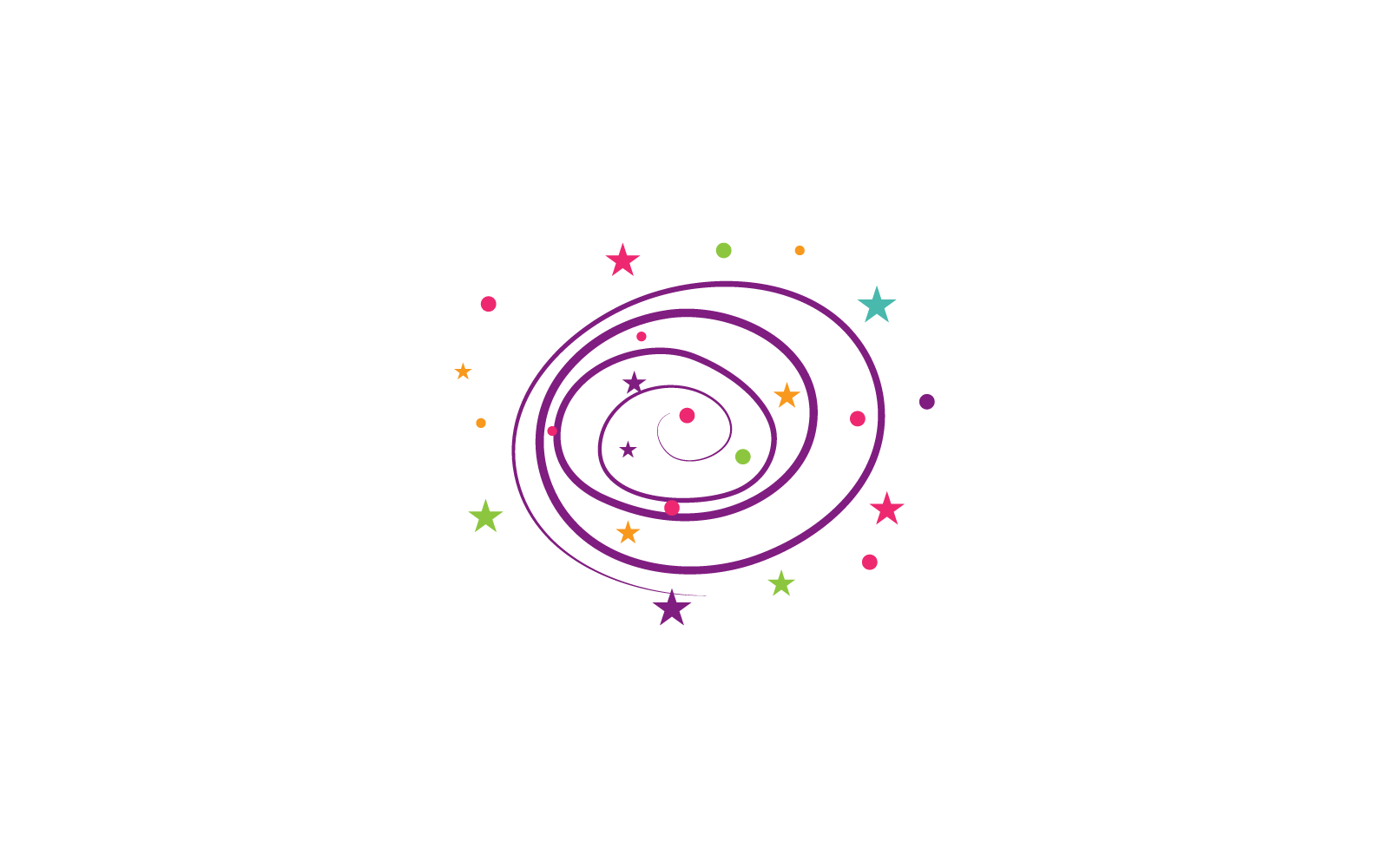 Circle magic swirl logoicon vector illustration