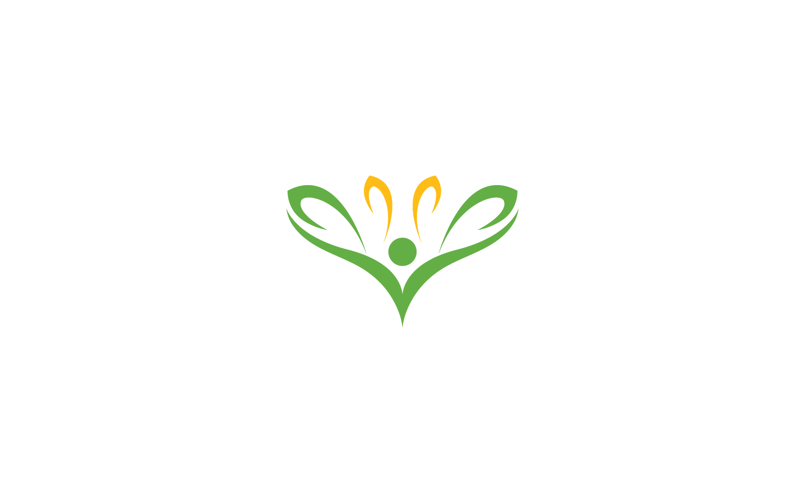 Gröna blad logotyp vektor ikon mall