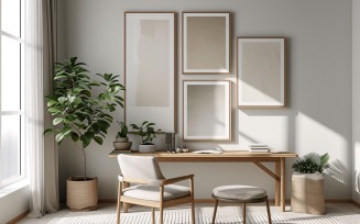 Minimalist Design with Desk & Frame 164