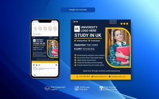 Customizable PSD Template for Study Abroad Promotions