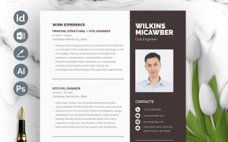 CV Design Template for Civil Engineer