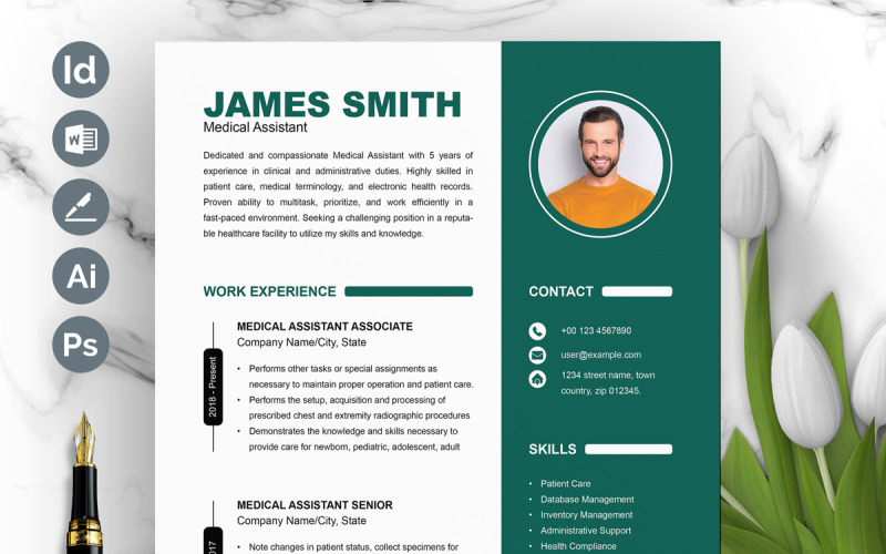 Elegant Resume Template Layout