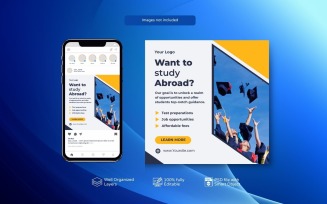 Elegent Study Abroad Promo PSD Template