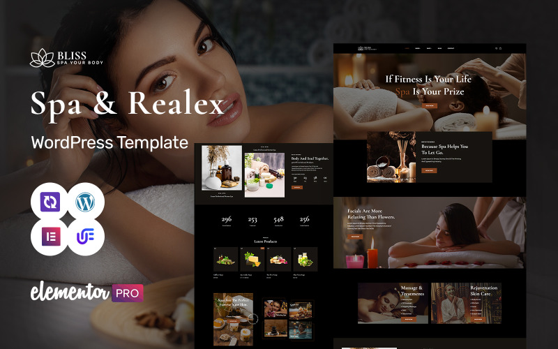 Bliss - Spa, Massage, Beauty And Wellness WordPress Elementor Theme WordPress Theme