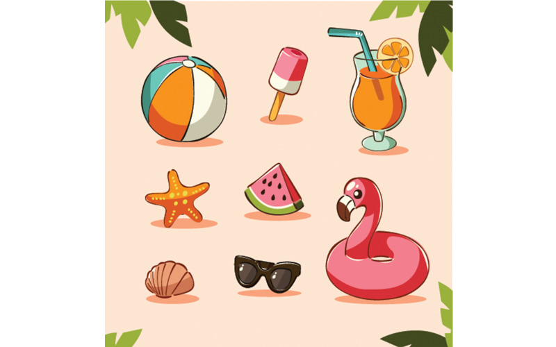 Elements Collection Italian Ferragosto Illustration