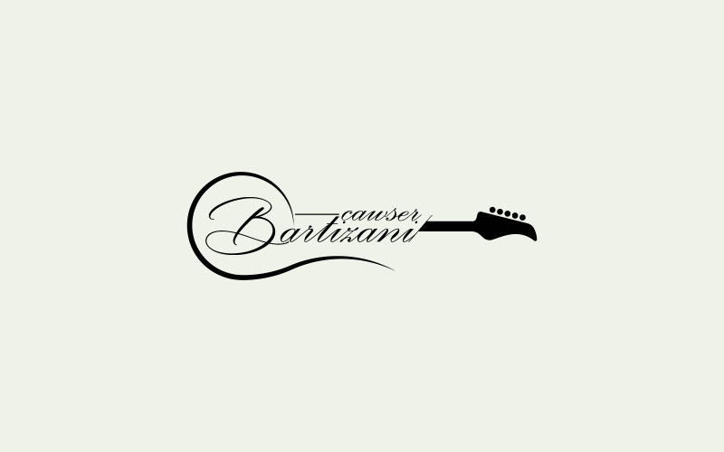 Guitar Brand or Company Logo Design Logo Template