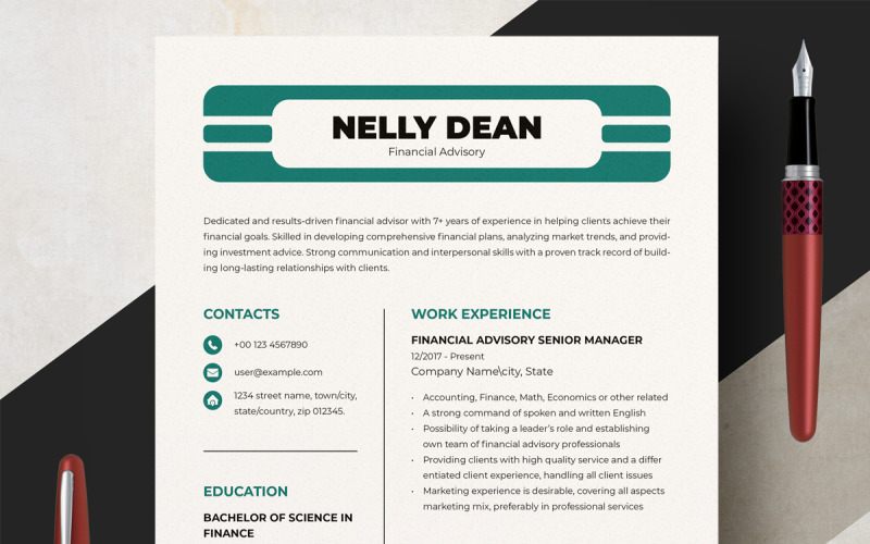 4 Pages Clean CV Template | MS Word Resume Template