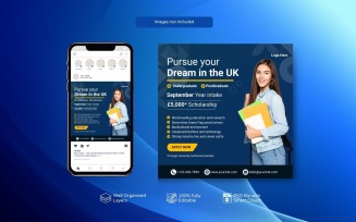 Minimal PSD Template for Study Abroad Promotions