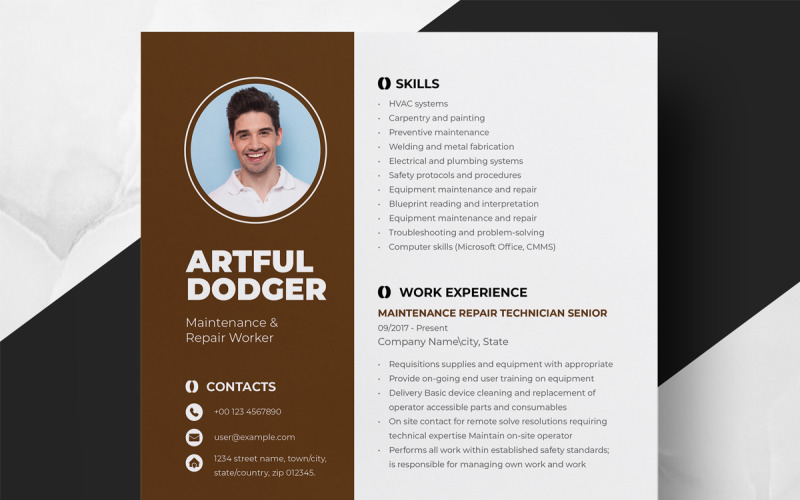 Professional Word Resume Template Design