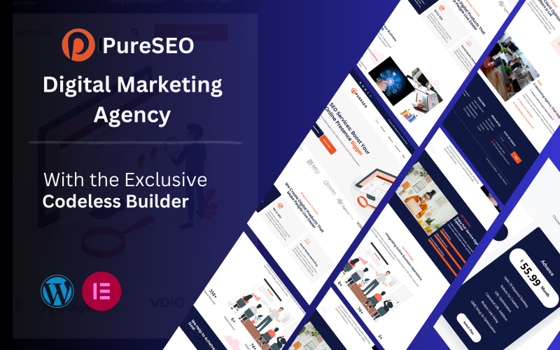 PureSEO - Digital Marketing Agency Elementor Template Kit Elementor Kit