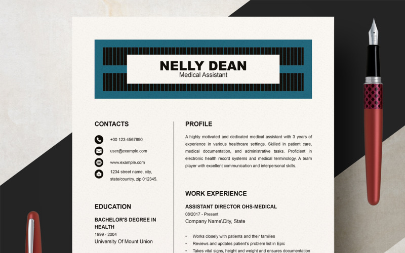 Resume / CV Template Layout Resume Template