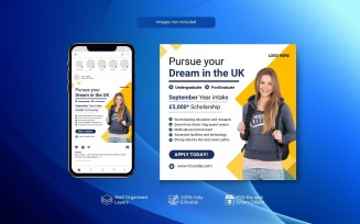 Study Abroad Program with Our PSD Template Yellow