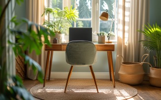 Home Office room computer vases on the table 233