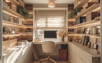 Home office room in chairs & table 298