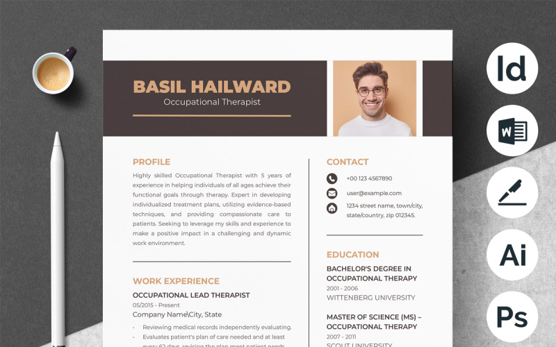 Minimal Resume Template Layout