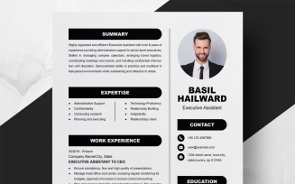 Resume CV Template with Photo