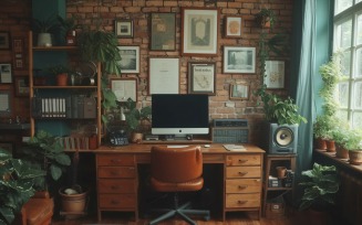 Minimalist Design with Desk & Frame 328