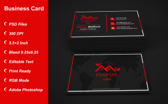 Visiting Card Template with Customizable Designs - 378