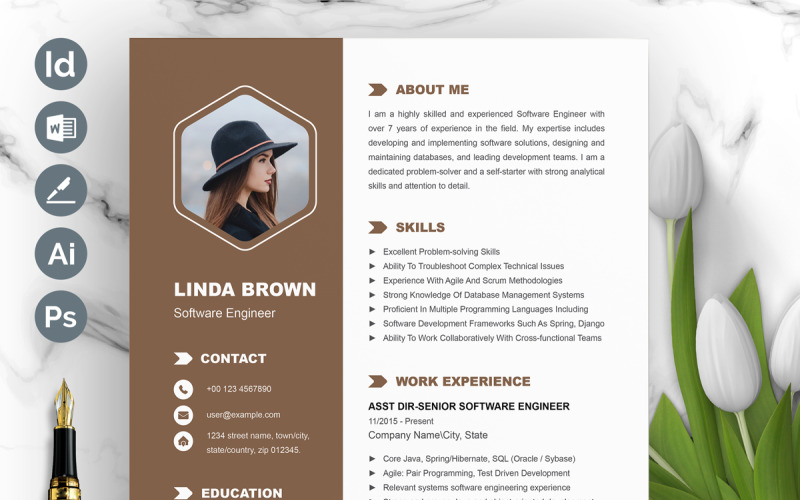 4-Page Resume Template Design