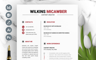 Simple Elegant Resume Template Design