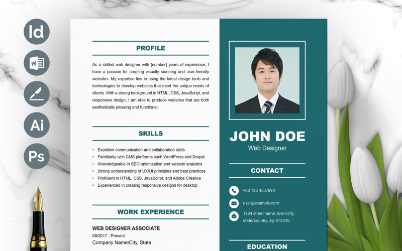 Creative Designer Resume Template Layout