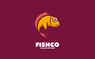 Fish Simple Mascot Logo Design 4