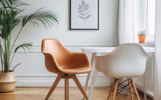 Home office room with two chairs and table 369