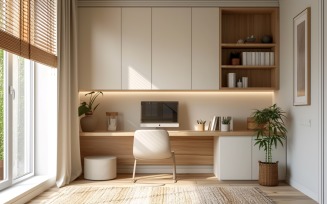 Minimalist Design with Desk & Frame 384