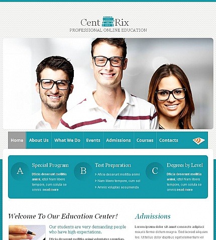 Career Education Premium Facebook HTML CMS Template Big Screenshot Career Education Facebook HTML CMS Template Facebook Screenshot