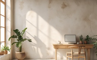 Home office room with chair computer on the table 429