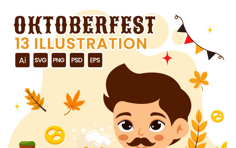 13 Oktoberfest Beer Festival Illustration