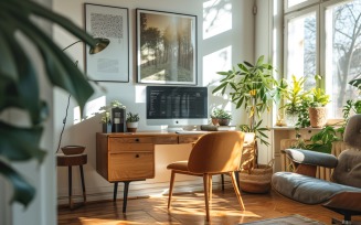 Interior Home living Room with Frames & Vases 436