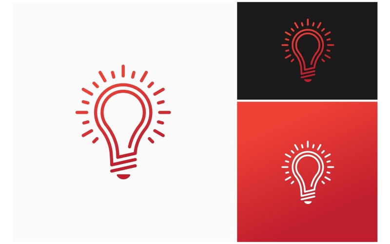 Lightbulb Idea Bright Shine Logo Logo Template