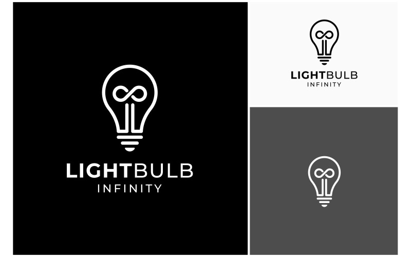 Lightbulb Infinity Innovation Logo Logo Template